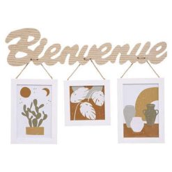 Sortie ✨ Pêle-Mêle 3 Photos Déco Bienvenue 42cm Blanc ⭐