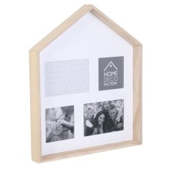 Nouveau ???? The Home Deco Factory Pêle-mêle Design Bois Maison - 4 Photos - Marron ????