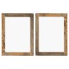 Grosses soldes ❤️ VIDAXL Cadres Photo 2 Pcs 50x60cm Bois De Recuperation Solide Et Verre ????