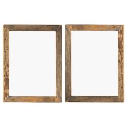 Grosses soldes ❤️ VIDAXL Cadres Photo 2 Pcs 50x60cm Bois De Recuperation Solide Et Verre ????