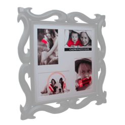 Grosses soldes ⌛ SUD TRADING Cadre Mural 4 Photos Baroque - 40 X 40 Cm - Blanc ????