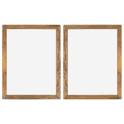 Sortie ???? VIDAXL Cadres Photo 2 Pcs 90x70cm Bois De Recuperation Solide Et Verre ????