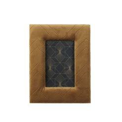 Promo ❤️ The Home Deco Factory Cadre Photo En Velours Vintage Alphonse - L. 10 X L. 15 Cm - Marron ⌛