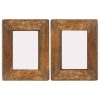 Bon marché ???? VIDAXL Cadres Photo 2 Pcs 23x28cm Bois De Recuperation Solide Et Verre ????