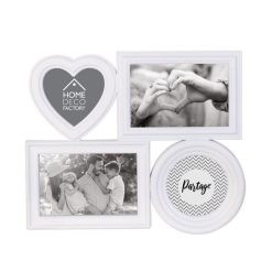 Promo ❤️ Paris Prix Pêle-Mêle 4 Photos Design Guida 31cm Blanc ????
