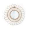 Nouveau ???? HEART OF THE HOME Miroir En Bambou Rattan - Diam. 51 Cm - Fleur ✨
