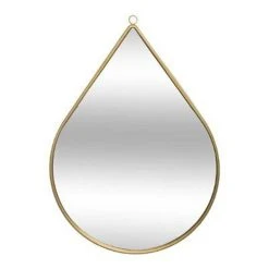 Sortie 😍 Miroir Mural En Métal Goutte 29cm Or ✨