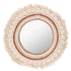 Les meilleures critiques de 😉 Miroir Mural Rond Design Wonderly 40cm Beige ✔️