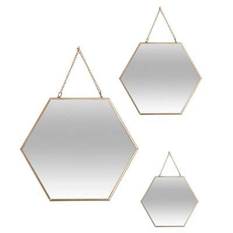 Top 10 ⌛ Lot De 3 Miroirs Métal Hexagone 29cm Or 👍 3 Top 10 ⌛ Lot De 3 Miroirs Métal Hexagone 29cm Or 👍